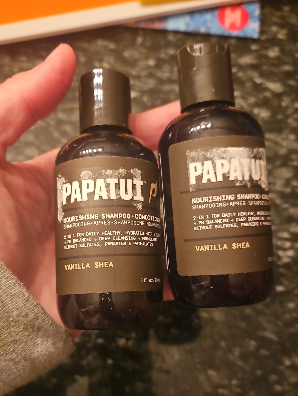 Papatui Vanilla Shea Nourishing Shampoo + Conditioner (2) 3oz Bottles